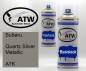 Preview: Subaru, Quartz Silver Metallic, A7K: 400ml Sprühdose + 400ml Klarlack - Set, von ATW Autoteile West.
